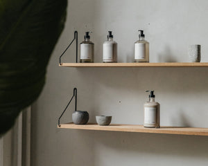 Single Shelf | Natural Oak / Black | D20 / W80
