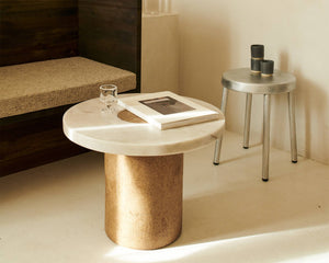 Sintra Table | White Marble / Cork | Large