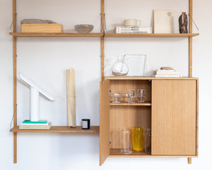 Shelf Library Cabinet | Natural Oak | Medium