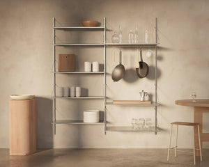 Shelf Library Double Section | Stainless Steel | H185.2 / W80