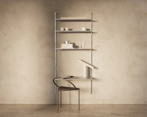 Shelf Library Desk Section | Stainless Steel | H185.2 / W80
