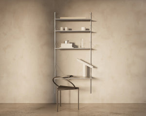 Shelf Library Add-on Desk Section | Stainless Steel | H185.2 / W80
