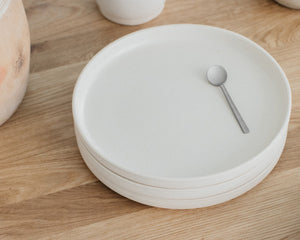 Otto Ceramic Plate Set of Two | White | Large