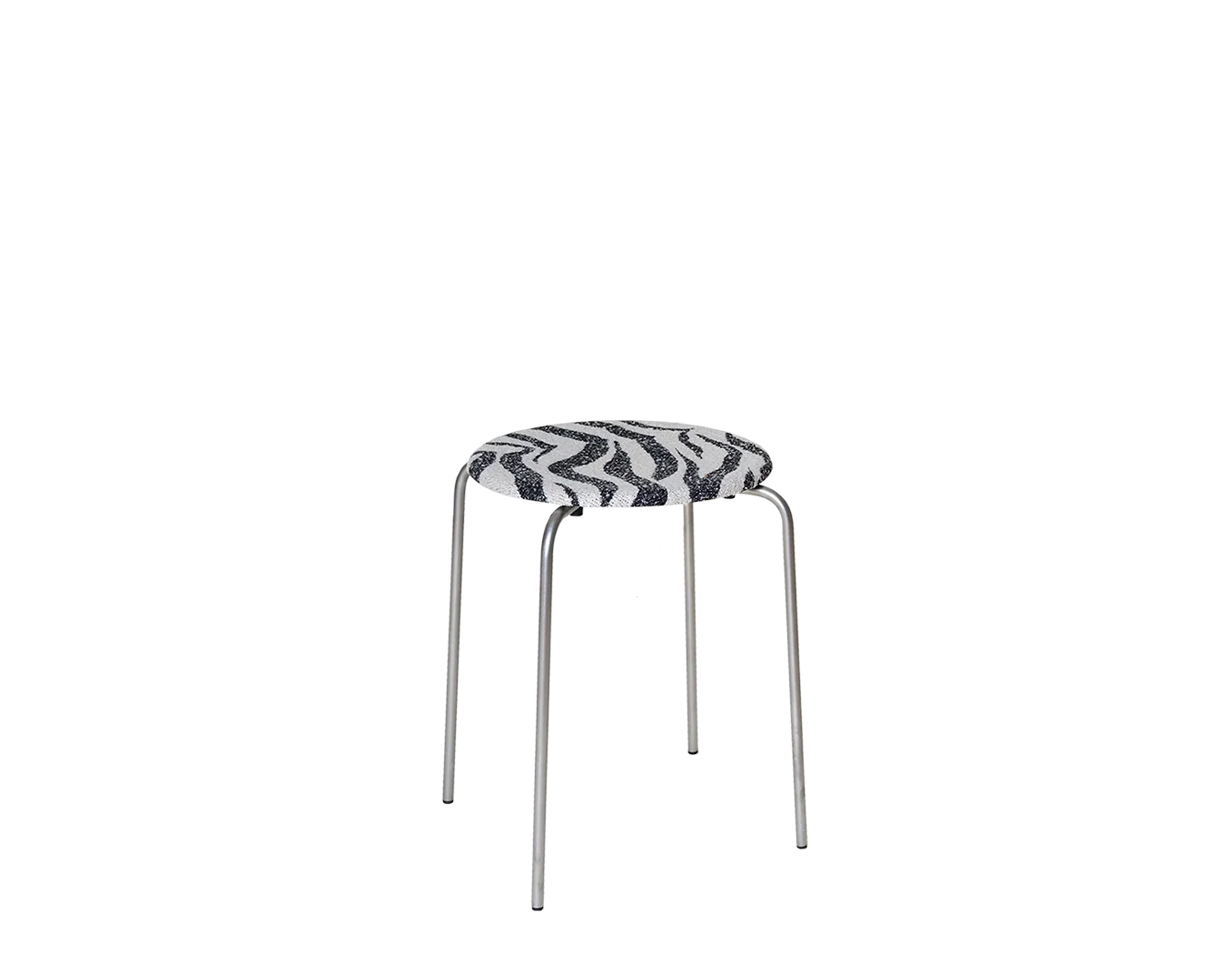Petit Rond Stool | Stainless Steel / Zebra Fabric – FRAMA