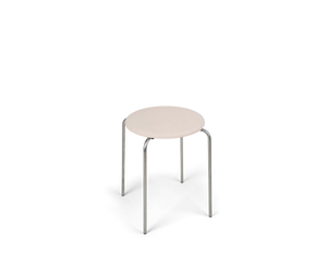 Petit Rond Stool | Stainless Steel / Leather Seat