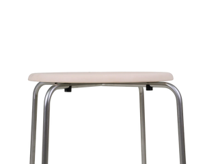 Petit Rond Stool | Stainless Steel / Leather Seat