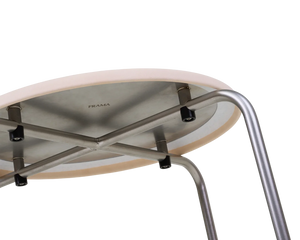 Petit Rond Stool | Stainless Steel / Leather Seat