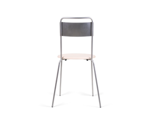 Petit Rond Chair | Stainless Steel / Leather Seat