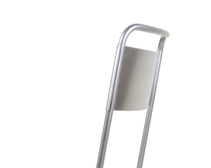 Petit Rond Chair | Stainless Steel / Leather Seat