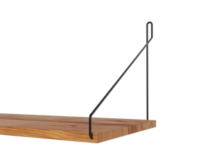 Single Shelf | Natural Oak / Black | D27 / W80