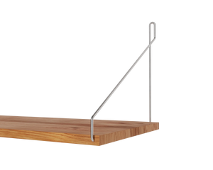 Single Shelf | Natural Oak / Stainless Steel | D27 / W40