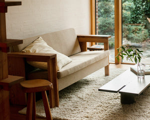 Symmetry Couch | Ash Wood / Oat Fabric