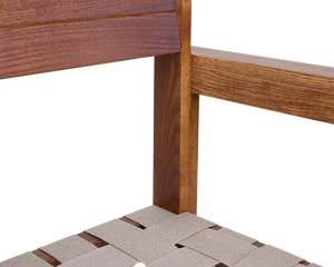 Symmetry Armrest Chair | Honey Ash Wood / Oat Fabric
