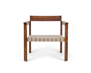 Symmetry Easy Chair | Honey Ash Wood / Oat Fabric