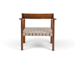 Symmetry Easy Chair | Honey Ash Wood / Oat Fabric