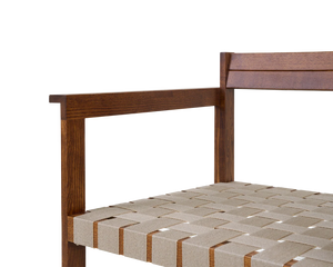Symmetry Easy Chair | Honey Ash Wood / Oat Fabric