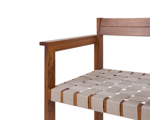 Symmetry Armrest Chair | Honey Ash Wood / Oat Fabric