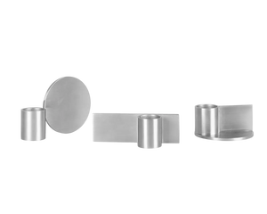 Fundament Candle Holder Set of Three | Stainless Steel