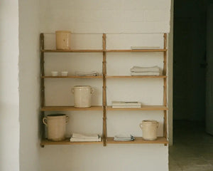 Shelf Library Double Section | Natural Oak | H114.8 / W80