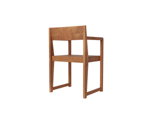Armrest Chair 01 | Warm Brown Birch