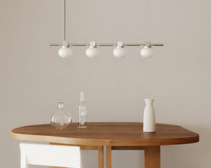 Ovoid Pendant Light | Stainless Steel | Quadruple