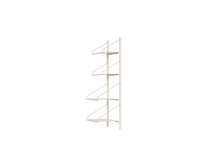 Shelf Library Single Section | Warm White Steel | H108.4 / W40