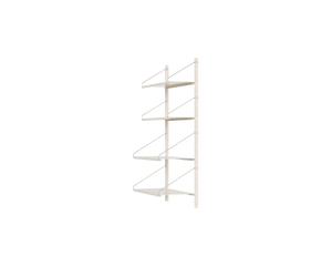 Shelf Library Single Section | Warm White Steel | H108.4 / W60