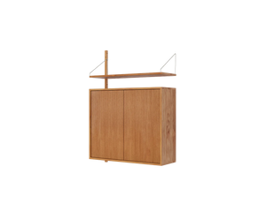 Shelf Library Medium Cabinet Add-on Section | Natural Oak | H114.8 / W80