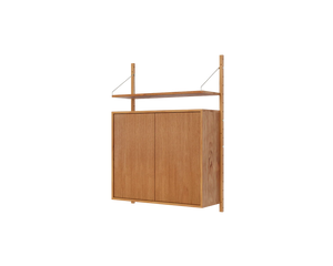 Shelf Library Medium Cabinet Section | Natural Oak | H114.8 / W80