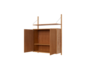 Shelf Library Medium Cabinet Section | Natural Oak | H114.8 / W80