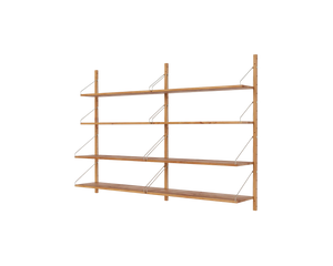Shelf Library Double Section | Natural Oak | H114.8 / W80