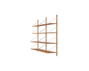 Shelf Library Double Section | Natural Oak | H114.8 / W80