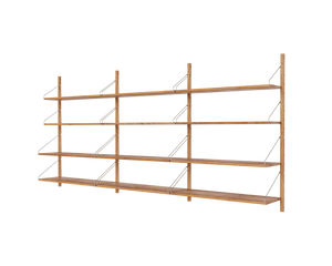 Shelf Library Triple Section | Natural Oak | H114.8 / W80