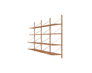 Shelf Library Triple Section | Natural Oak | H114.8 / W80