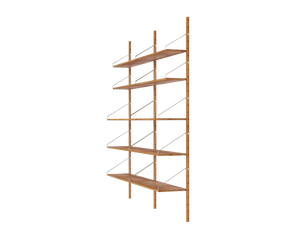 Shelf Library Double Section | Natural Oak | H185.2 / W80