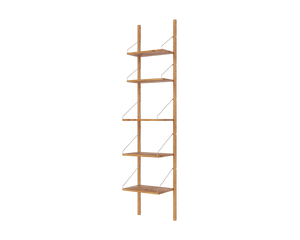 Shelf Library Single Section | Natural Oak | H185.2 / W40