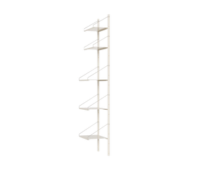 Shelf Library Single Section | Warm White Steel | H185.2 / W40