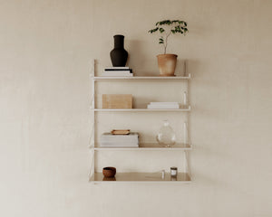 Shelf Library Single Section | Warm White Steel | H108.4 / W80