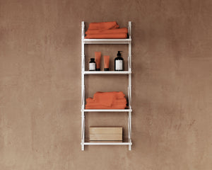 Shelf Library Single Section | Warm White Steel | H108.4 / W40