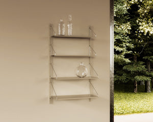 Shelf Library Single Section | Warm White Steel | H108.4 / W60