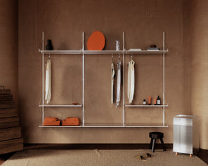 Shelf Library Hanger Section | Warm White Steel | H185.2 / W80