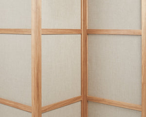 Frame Room Divider | Natural Oak / Linen | Three Panels