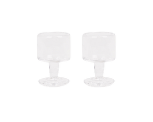 0405 Stem Glass Set of Two | Clear | Small