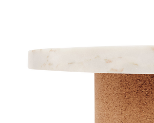 Sintra Table | White Marble / Cork | Small