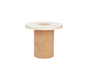 Sintra Table | White Marble / Cork | Small