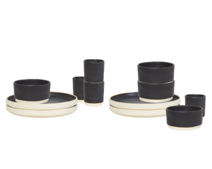 Otto Ceramic Tableware Set I Dinner | Black