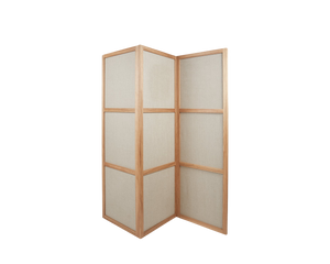 Frame Room Divider | Natural Oak / Linen | Three Panels