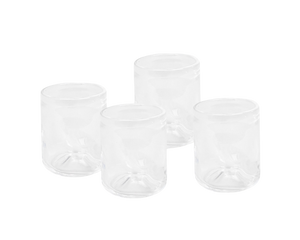 0405 Glass Set of Four | Clear | Small