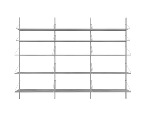 Shelf Library Triple Section | Stainless Steel | H185.2 / W80