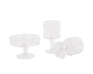 0405 Stem Glass Set of Two | Clear | Wide